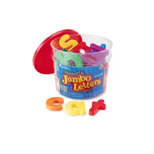 Learning Resources Jumbo Magnetic Lowercase Letters Small Animal Toy - 40-Pack, 2.5in Bucket, Bright Colors, Learning Materials, for Ages 3-6