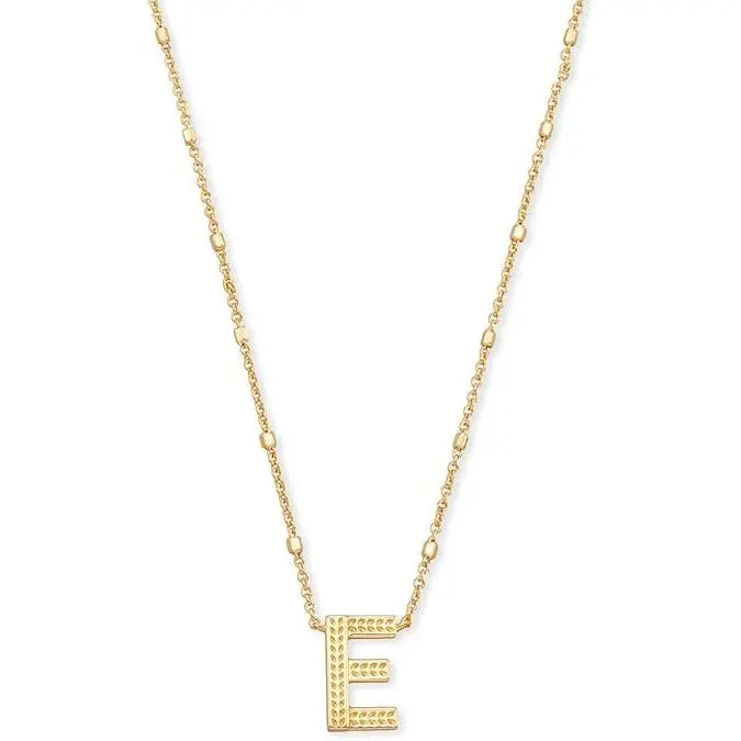 Kendra Scott Letter E Pendant Necklace - Gold Metal 9608800273
