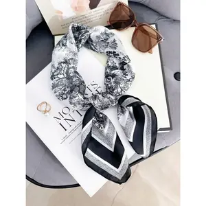 27.6 Inch Square Scarf for Women, Fashionable Headband with Silk-like Elegance, All Seasons Casual Accessory for Style Enthusiasts