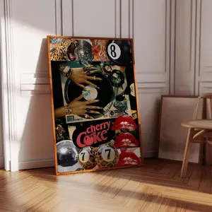 Black Girl DJ Poster – Fashion Wall Art with Leopard Aesthetic | Vintage Record Player Music Print for Trendy Rooms