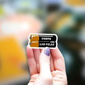 Ponte las Pilas Mexican Sticker, kindle sticker, Ponte las pilas, Mexican Phrases, funny sticker, Water Bottle Sticker, Laptop Water Bottle Decal Sticker