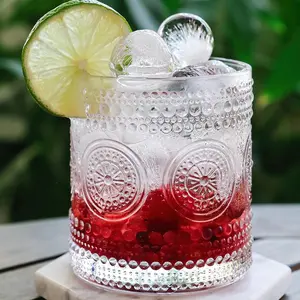 Kate Aspen Vintage Hobnail Beaded Glasses Set, 6-Pack, 10 Oz, Clear Glassware For Cocktails, Juices, Water, Hostess & New Home Gifts