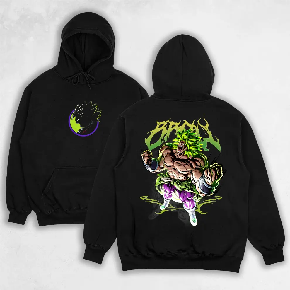 Retro Vintage Broly super saiyan 3 Tee, Hoodie features a design inspired by Dragon Ball Z Super anime, Anime Manga, Gift For Anime Fan, Sweatshirt Manga Crewneck Hoodie Menswear