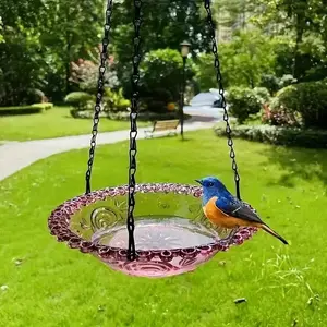 Hanging Bird  Feeder Outdoor Hummingbird Feeder with Perch Garden Bird Bath Hanging Decor for Patio Balcony Yard Wildlife Attraction Bird lover Watching Gift Idea tiktokshopspringglowup