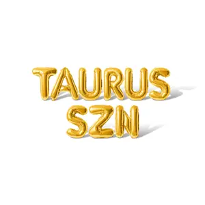 Letter Balloons - TAURUS SZN 16" Inch Alphabet Letters Foil Mylar Balloon Birthday Party Banner