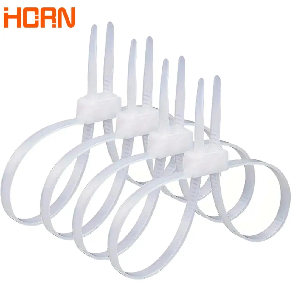 Self-locking Nylon Zip Ties, Double Lock Cable Zip Ties, Plastic Card Buckle Tie Suitable for Home, Office, Car, Garden, Outdoor