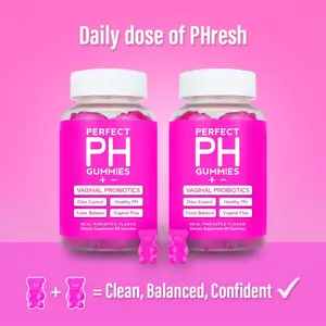 Perfect PH Balance Gummies - Double Pack (2 Bottles) - Women's Real Pineapple Flavored Vaginal Supplement - 2 Month Supply - Gelatin-Free Probiotics Vitamins Natural Wellness Boost Dietary Supplement