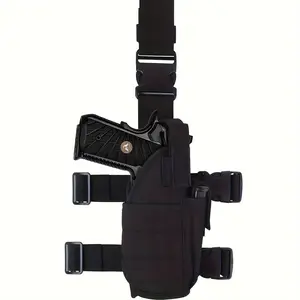 Sagging Leg Holster, Right Hand Thigh Holster with Magnetic Bag Universal 1000D Nylon Adjustable Men and Women Holster Suitable for Any Size Pistol Holster