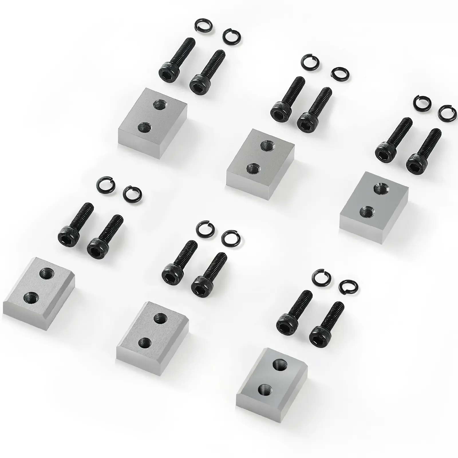 【Summerfinds】VEVOR Electric Rebar Cutter Blade,6 PCS 16mm(5/8 Inch) Cutting DiameterHRC58-60 Hard Hydraulic Rebar Blade Replacement Jaw Blades with 12 Hexagon Screw and 12 Spring Washerfor Model RC-16, Tool, 36Mm X 28Mm X 15Mm