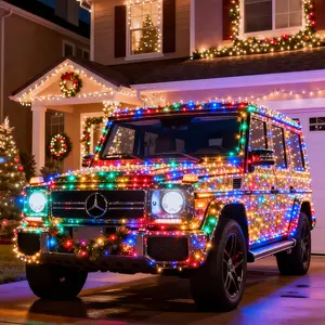 132FT/66FT LED Car Light String Multi-Color USB Plug Cool Light Source, Waterproof, Low Heat Ideal for Vehicle Decorations, Automotive Ambient Lighting, Christmas Car Lights