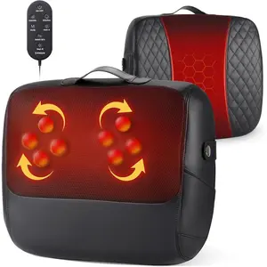 KNQZE 3-in-1 Shiatsu Back Massager with Heat & Lumbar Support, 4D Kneading for Pain Relief Deep Tissue, Dual-Side Extended Heating, Electric Lower Back Massager for Home Office, Gift for Men Women Mom : Health & Household
