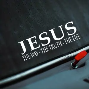 Jesus Road Truth Life Christian Vinyl Sticker, Car Decal, Automotive Vinyl Decal, Religious Motivational Design, Durable & Easy to Apply