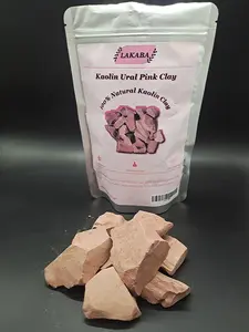 Lakaba 100% Natural Pink Kaolin Ural Clay Garden Soil, 200g (7oz) Single Item, Eco-Friendly Chemical-Free for Radiant Skincare Use