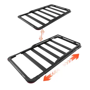 【fathersdaygift】VEVOR Roof Rack Cargo Basket64 x 39 x 4.53 inHeavy Duty Roof Top Carrier Basket with Extension200 lbs CapacityAll-Weather Car Top Luggage HolderUniversal Fit for SUVs Trucks Vehicles Pickups