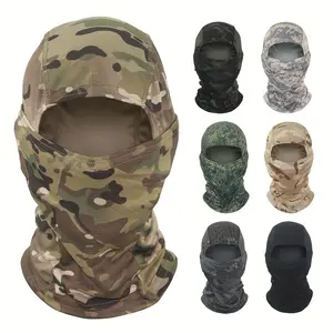 Camouflage Balaclava Face Mask, Full Face Windproof Sports Hood, Suitable for Cycling, Hiking, Skiing, Fishing Protective Gear