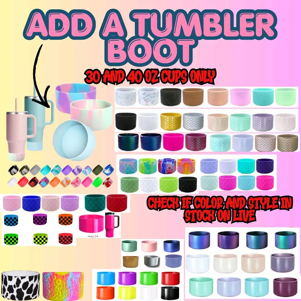 ADD AN UPGRADE TO MY CUP, tumbler boot, tumbler lid or charm