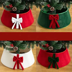 Christmas Tree Collar, Velvet Foldable Christmas Skirt, Base Cover for Artificial Trees, Holiday Decoration Accessories