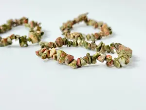 Unakite Chip Bead Bracelet