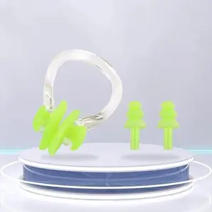 3pcs Portable Silicone Swimming Nose Clip & Ear Plug Set With Case, Anti-choking Swimming Training Equipment For Swimming