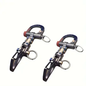 2pcs Dianli Brand Stainless Steel Keychain Carabiners - Rust Resistant, Multifunctional Double Hook, Polished Finish for Home & Outdoor Use