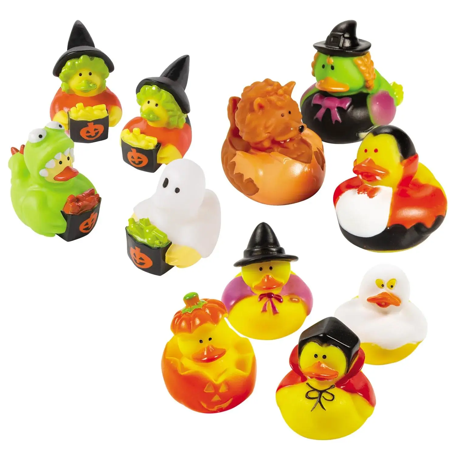 Fun Express Halloween Rubber Ducks Assortment - 36 Pc