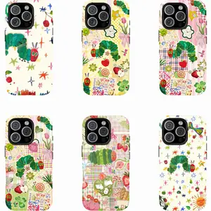 Cute Caterpillar Collage Phone Case,For iPhone 17 Pro Max 16 15 14 13 12 11 for Samsung S21 S22 S23 S24 S25 Phone Case,Give him/her the ideal gift,Phone Accessories