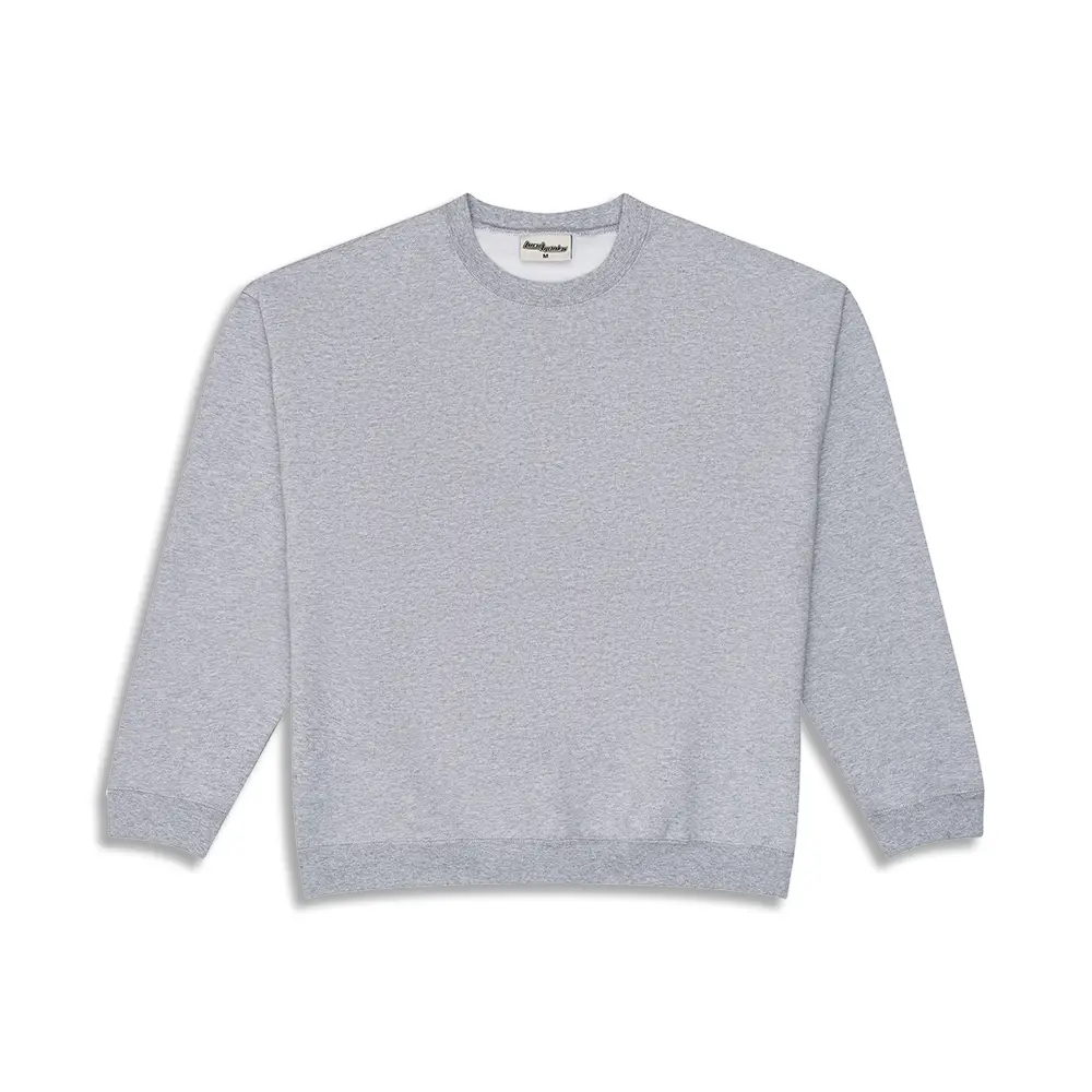 600 GSM 'Heather Grey' Fleece Crewneck