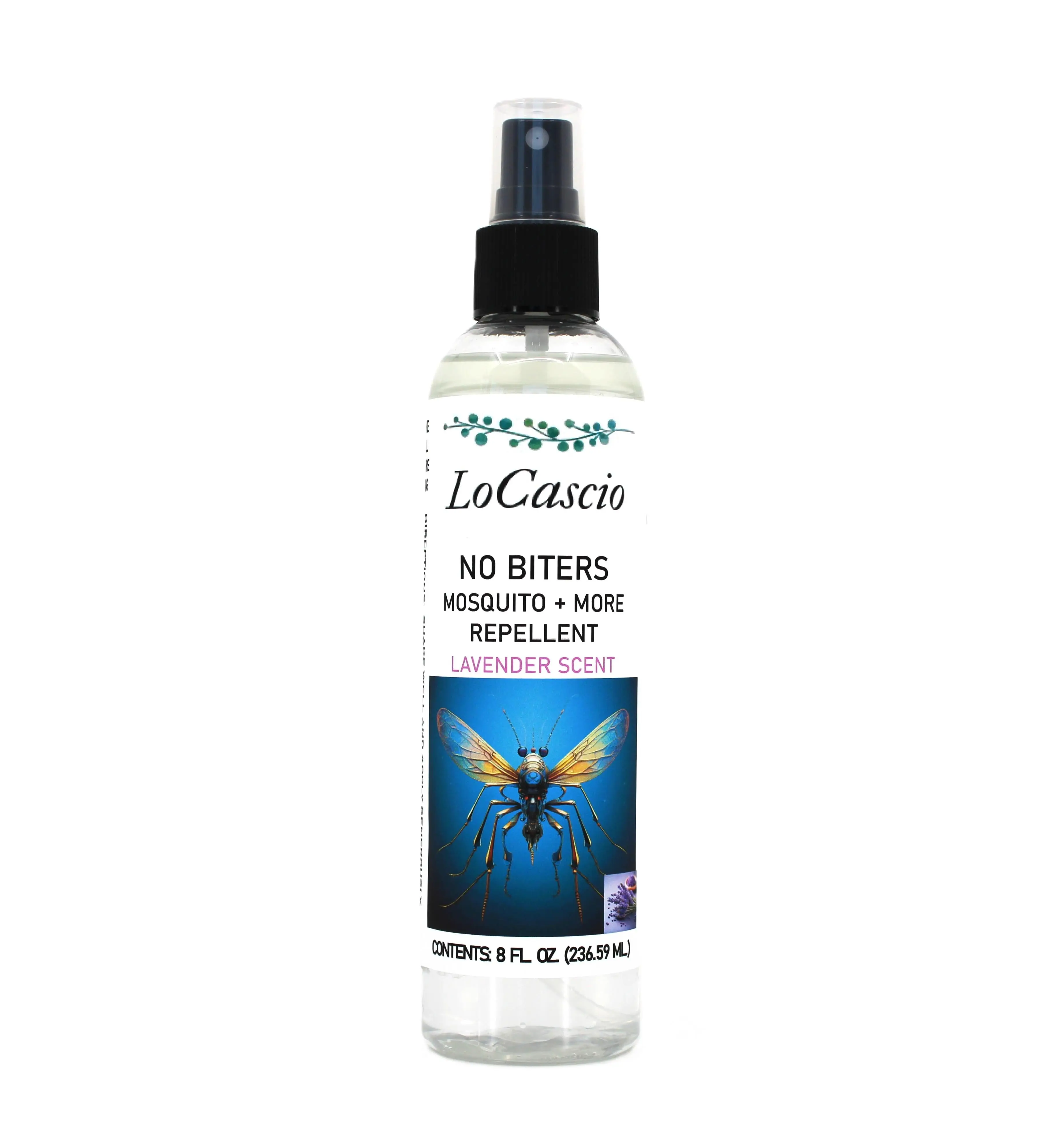 🦟 LoCascio No Biters – Natural Mosquito Repellent (Lavender Scent, 8 oz)