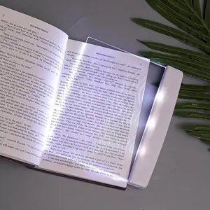 Flat Book Light Page Book Light for Reading in Bed at Night Clear LED Book Full Page Light Illuminator Panel Plate Lamp Board Wireless tiktokshopspringglowup