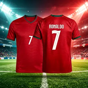 2026 Portugal Home Away Red Green Black 7# Cristiano Ronaldo Short And Long Sleeves Soccer Jersey Fans Version