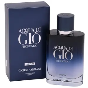 Giorgio Armani Acqua Di Gio Profondo Men's Parfum - 3.3/3.4 oz, New in Box, Longlasting Citrus Aquatic Cologne with Zesty Non-Sweet Citrus Woods Scent, Zesty Men's Fragrance