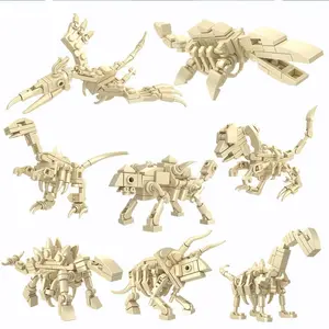 Dinosaur Fossil Skeleton Assembly Toy for Boys & Girls, Jurassic World Building Blocks, Handmade Construction Kit, Educational Playset