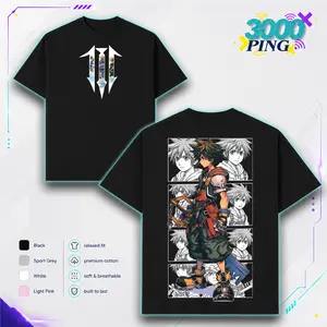 Kingdom Hearts 3 Sora T Shirt, manga panel anime RPG graphic for menswear, Gildan cotton crewneck tee with Keyblade Hoodie Sweatshirt fan outfit