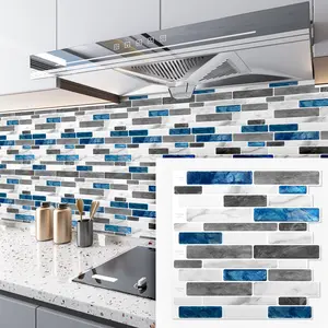 Art3d Peel and Stick Marble Tiles –Self Adhesive  Backsplash  for  Kitchen & Bathroom, Pack of 10 Easy-to-Install Decorative Wall Stickers Tiles