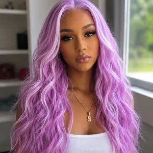 Watered Souls C131909K 21"-26" Purple Rain wig.  Premium synthetic fibers, 350⁰ heat tolerance, 250 density, 13X4 lace, 3 combs, 2 straps, 1 removable band.  free cap and gift with purchase.  Please mail gift with purchase if purchase is returned.