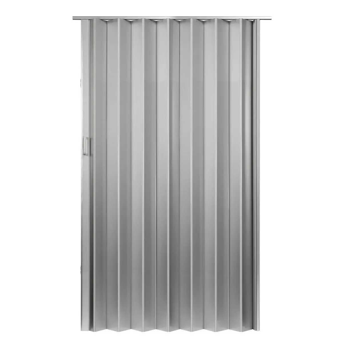 212 MAIN Oakmont Folding Vinyl Double Doors Unit - 48 w x 80 h in (48x80"), Scratch Resistant Folding Door Design, Silver