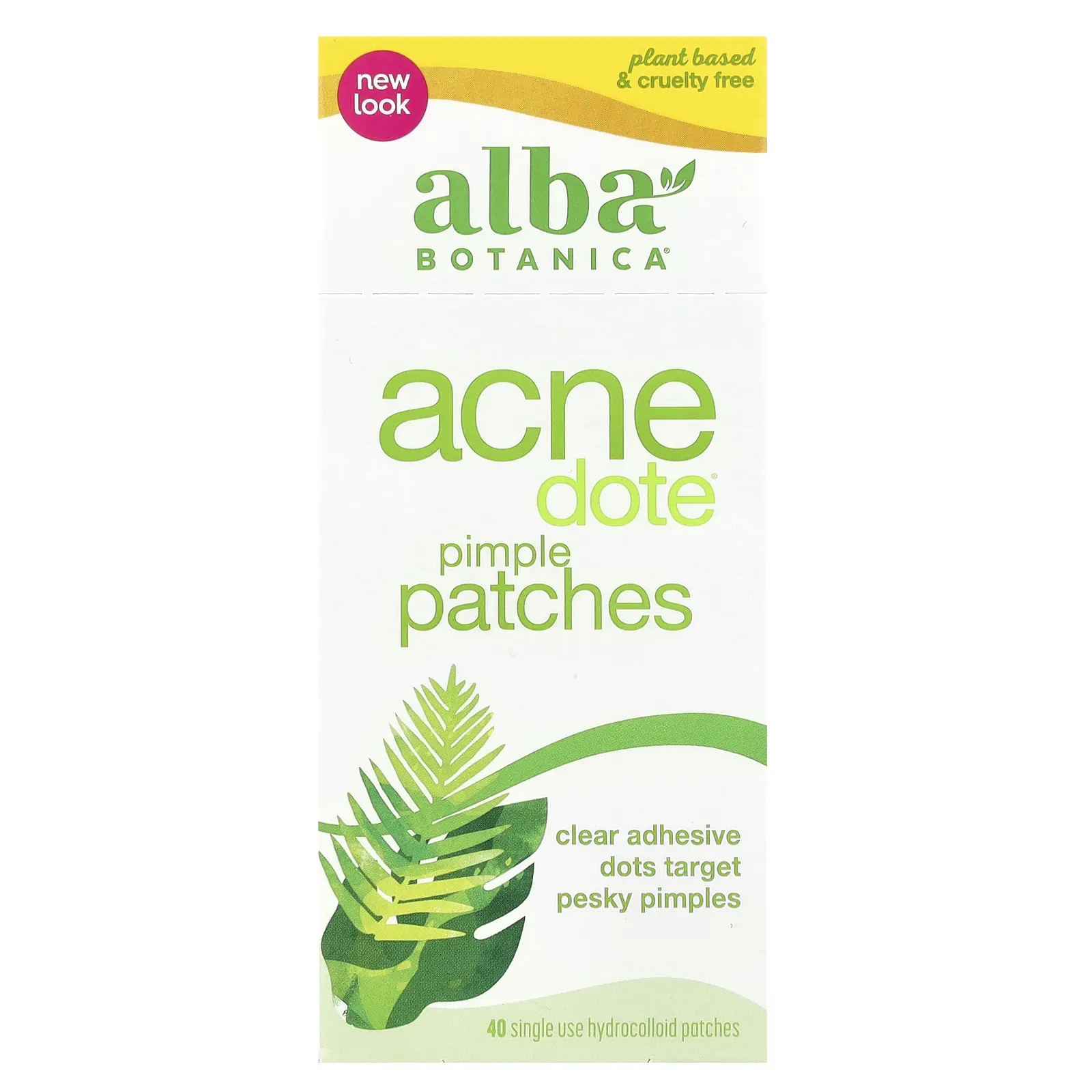 Alba Botanica Acne Dote® Pimple Patches, 40 Single Use Hydrocolloid Patches | HSA/FSA Eligible