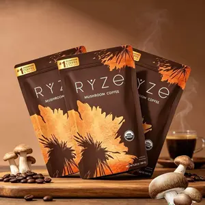 【3 PACK】 Mushroom Coffee USDA Organic with 6 Adaptogenic Mushrooms and MCT Oil