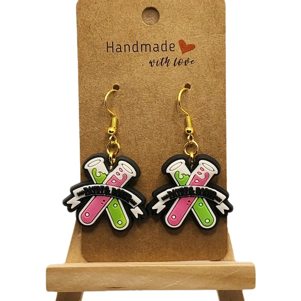 Science Earrings - Handmade with Love Croc Charms 9 Unique Designs Hook Earrings Eco Friendly and Comfortable Fit