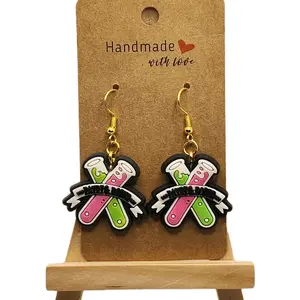 Science Earrings - Handmade with Love Croc Charms 9 Unique Designs Hook Earrings Eco Friendly and Comfortable Fit