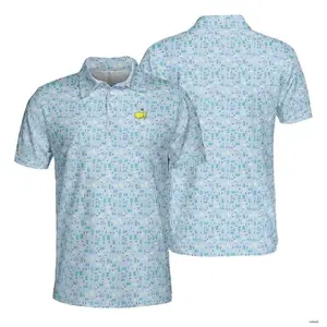 Masters 2026 Unisex Golf Polo Shirt with PGA Print, Fun Functional Style, Relaxed Timeless Classic