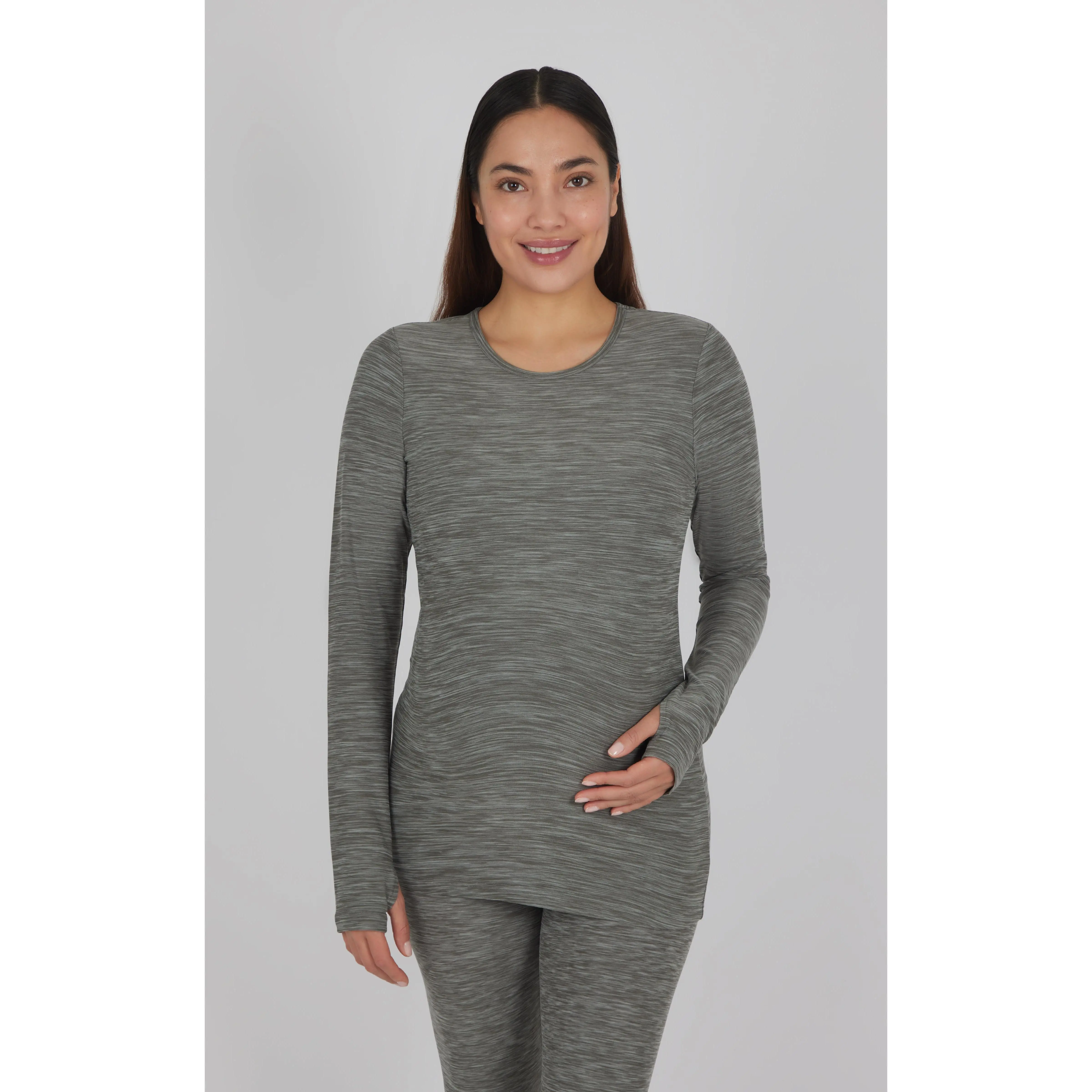 Maternity Heathered Long Sleeve Top