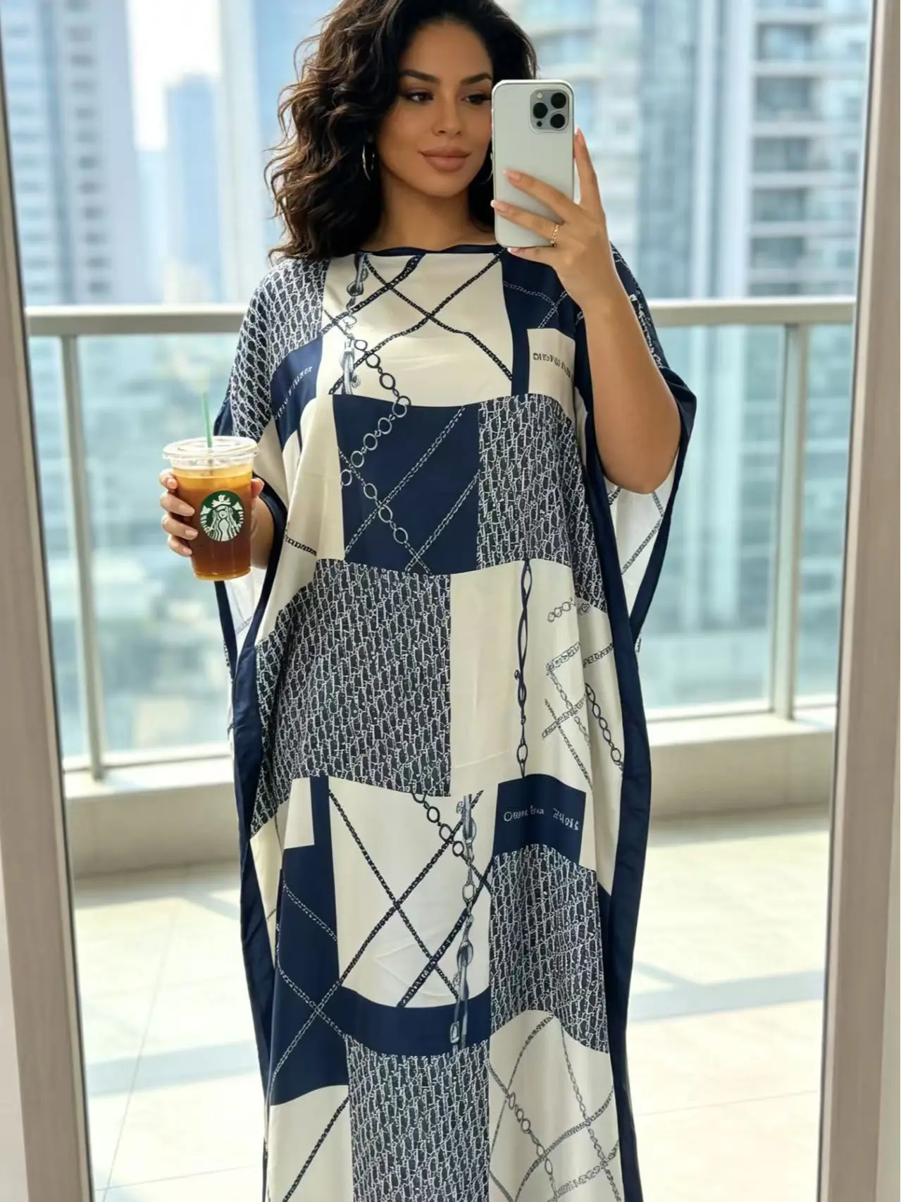 Women’s elegant printed scarf set—loose, soft, perfect for beach outings and ideal for both vacation and everyday wear; a trendy, all-season shawl/poncho that can be worn year-round. print floral   # moo moo and scarf set  outdoor