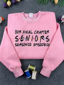 Personalized Senior Sweatshirt Embroidered, Class of Custom Year Graduation Gift, High School Senior Crewneck, Grad Gift for Friends