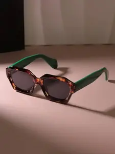 Vintage Tortoiseshell Pattern Styling Sunglasses, Trendy Casual Full Rim Sunglasses for Everyday Use, Fashion Accessories for Outdoor Activities, Must Have Glasses