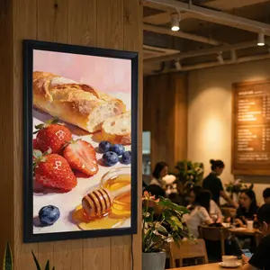 Wall Mounted LED Lightbox 15.7 X 23.6in/ 23.6 X 35.4in LED Movie Poster Frame Backlit Picture Frame with Dimmer Switch for Paintings & Pictures Digital Signage Display NEW