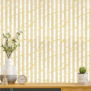 Striped Marble Texture Wallpaper Roll, Waterproof Self-Adhesive, Easy Peel and Remove, Home Decor for Living Room Bedroom Kitchen, Decorative Wallpaper