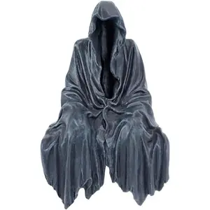 Grim Reaper Statue Bookshelf Decor, Halloween Gothic Decorations, Black Robe Spooky  Figurine Home Indoor Decoration