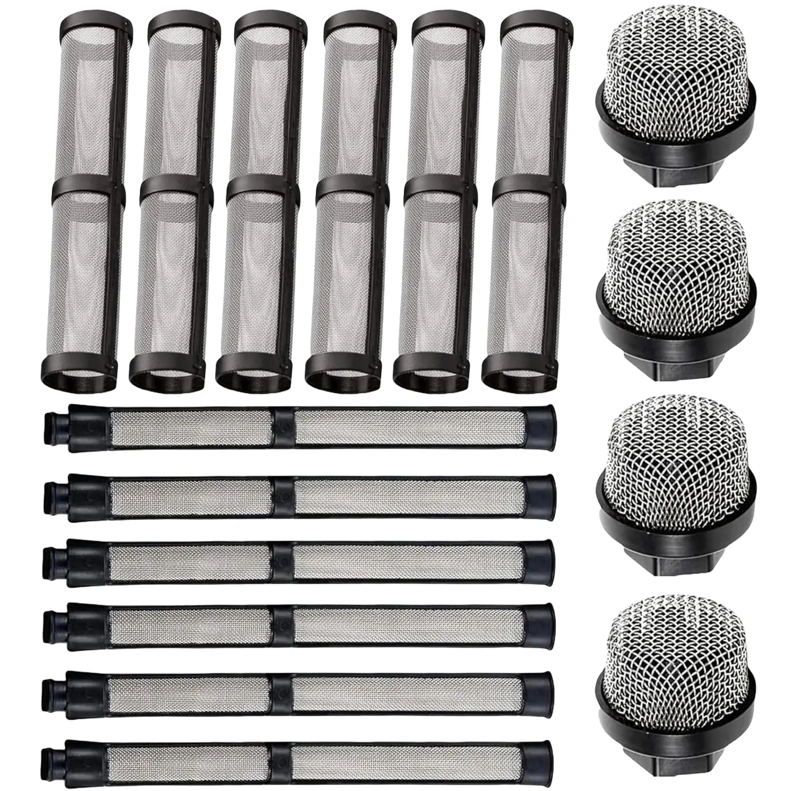 (4+6+6pk) 246385 246384 287032 Filter Set for Graco 390 395 490 495 595 3400 Sprayer – Stainless Steel Paint Sprayer Replacement Filters for Pump, Gun & Suction Tube