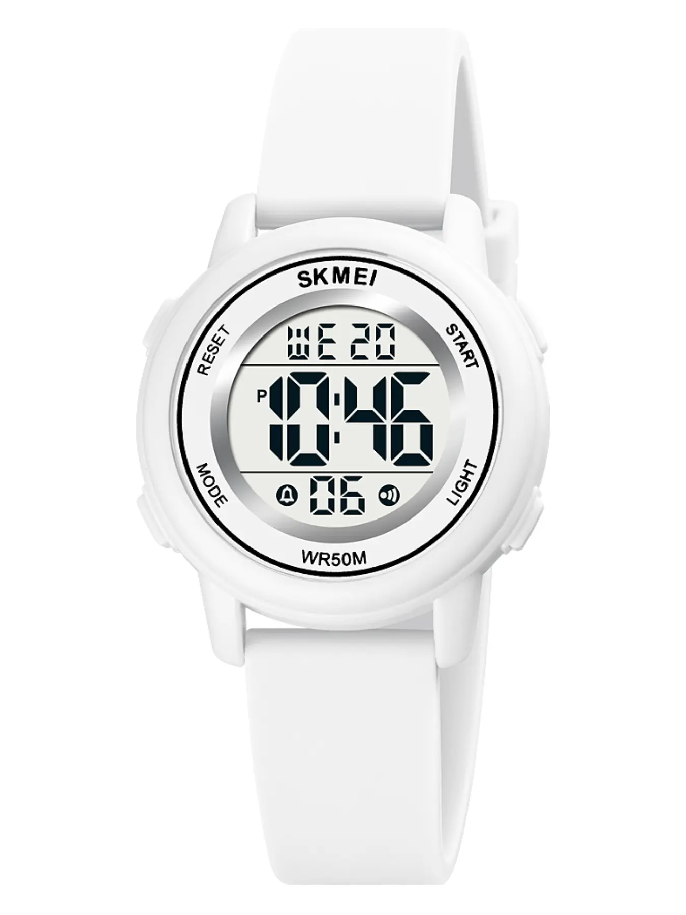 Skmei Sporty Digital Watch, 5atm Waterproof Wrist Watch Water Resistant LED Backlight, Ultra-Light Silicone Band, Cute Style, Fashion Wristwatches, Fashionable Waterproof Watch, All Seasons, Battery Included